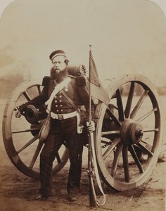 Sergente William Russell, artiglieria reale, 1856 da Robert Howlett